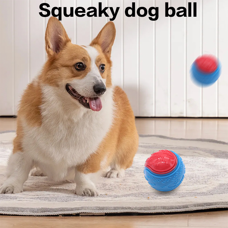squeaky dog ball detail 1