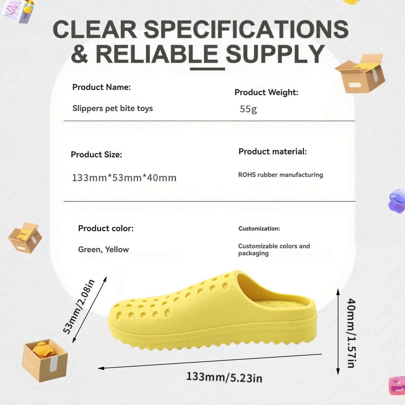Custom Flavor Eco Friendly Dog Chew Toy High Resilience Rubber Slipper Durable Bite Resistant Training Toy