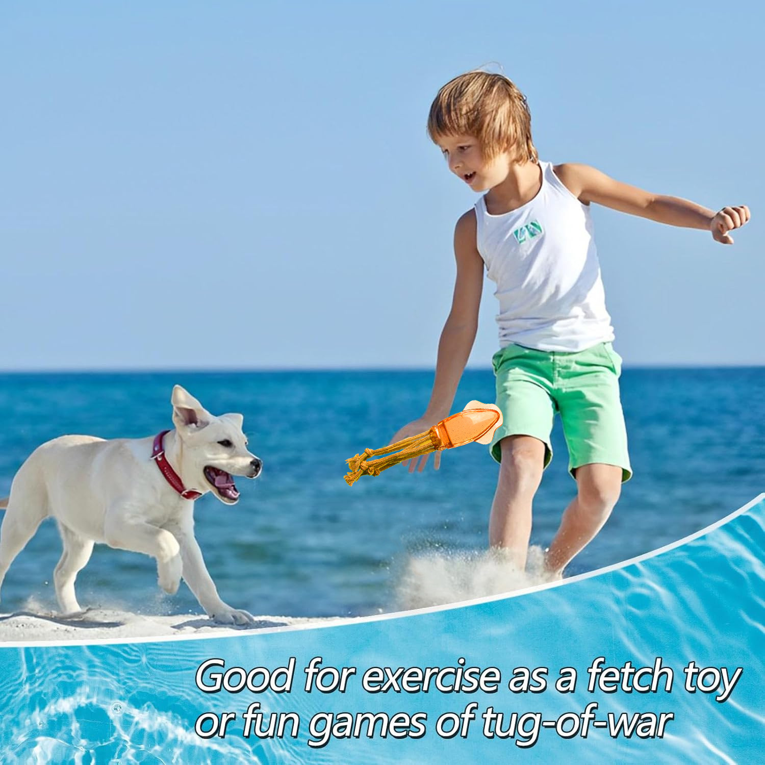 Sea creature dog toy detail 6