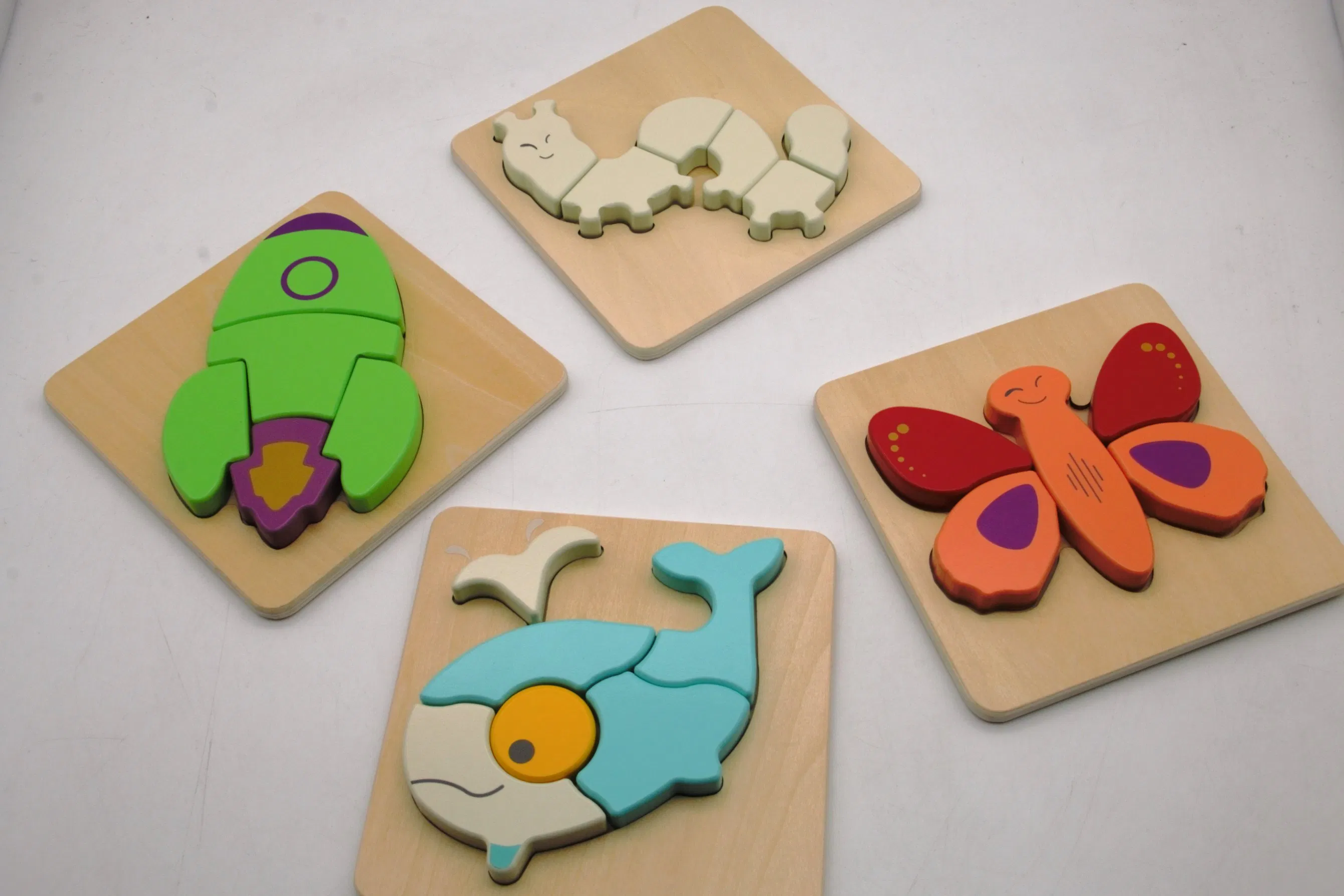 Wooden Eucational 3D Dog Puzzle 9PCS Toy for Kids and Children