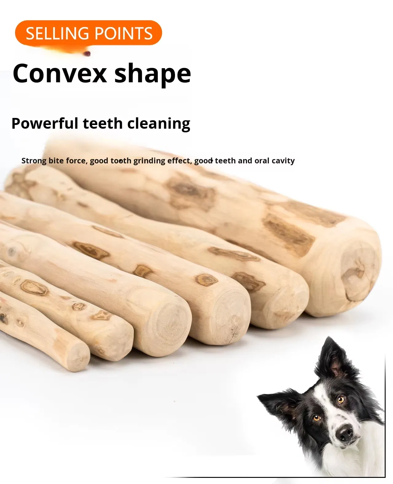 Dog Chew Toy 100% Coffee Wood Eco-Friendly Dental Chew for Dogs Durable Interactive Teeth Cleaning Exercise Toy