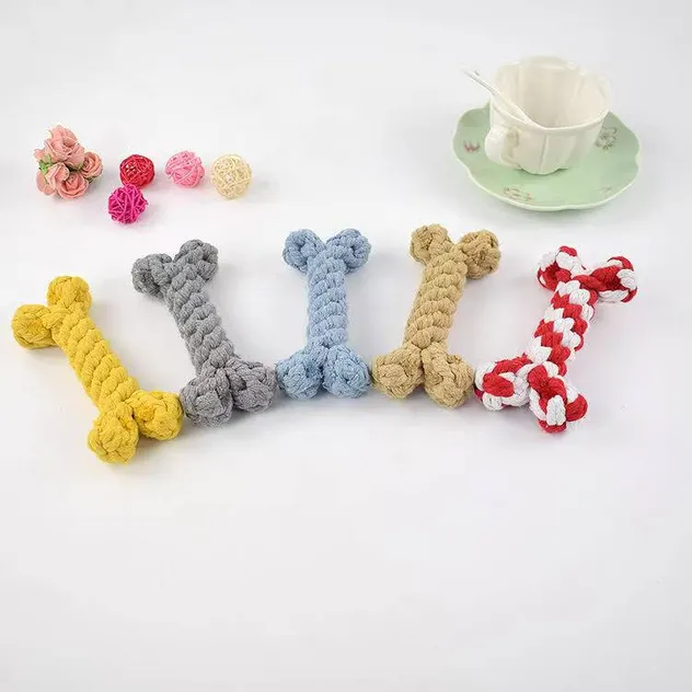 2025 Pet Chew Toy: Rubber Squeaky Ball with Rope Design Dog Toy