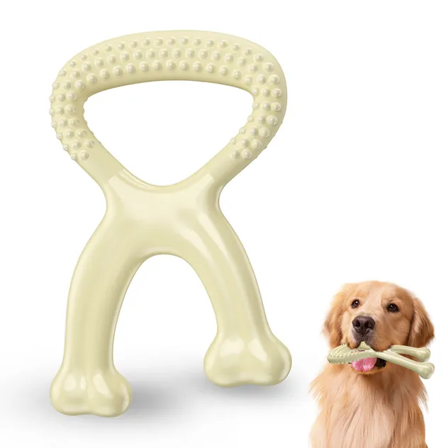 Beef Flavour Dog Chew Toys Nylon Non-Toxic Promotes Dental Health Durable Indestructible Dog Toy for Aggressive Chewers
