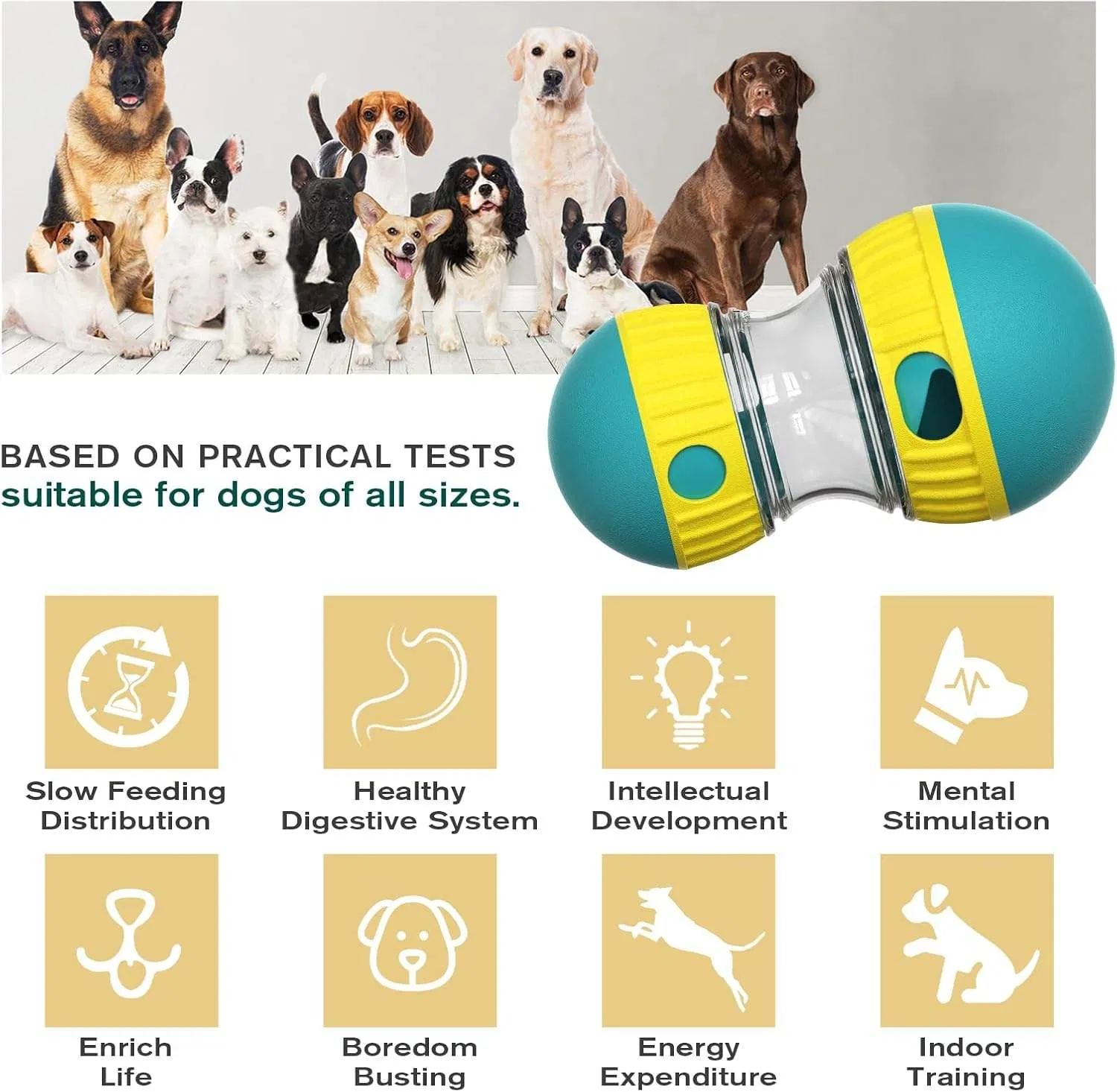 Smart Dog Products Pet Toy Novelties Digestion-Improving Dog Food Dispenser Treat Dispensing Dog Puzzle Balls