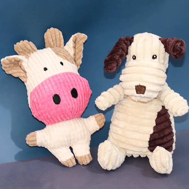 Dog Toys Bite Resistant Puppies Molars Phonation Plush Squeaker Chew Toy