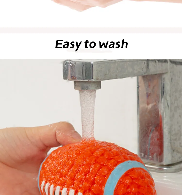 Latex Non-Toxic Rubber Pet Toys Ball Squeaky Dog Chewy Sounds Maker Toys