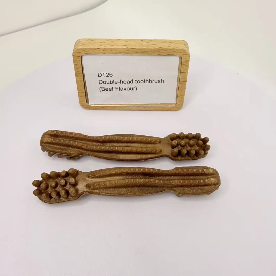 Double-Head Toothbrush Beef Flavour Natural Dog Chews