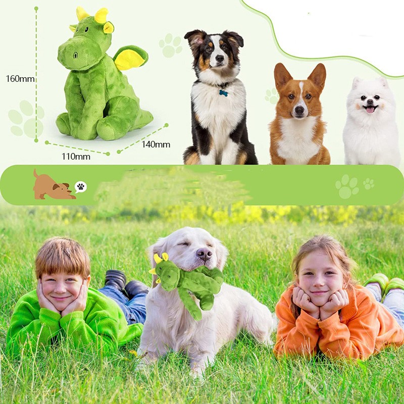 New Dog Soothing Toy Plush Pet Interactive Toy Sound Clean Teeth Bite Resistant Boredom Companion Baby Dinosaur Toy