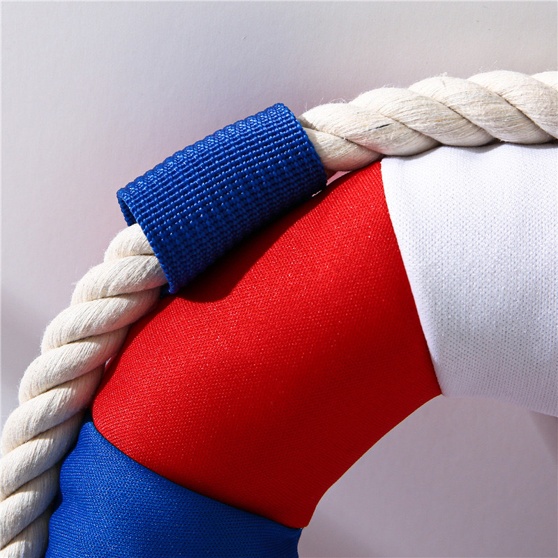 New Design Squeaky Interactive Swimming Ring Training Dog Chew Toys for Aggressive Chewer Tug-of-War Durable Dog Pet Plush Toy