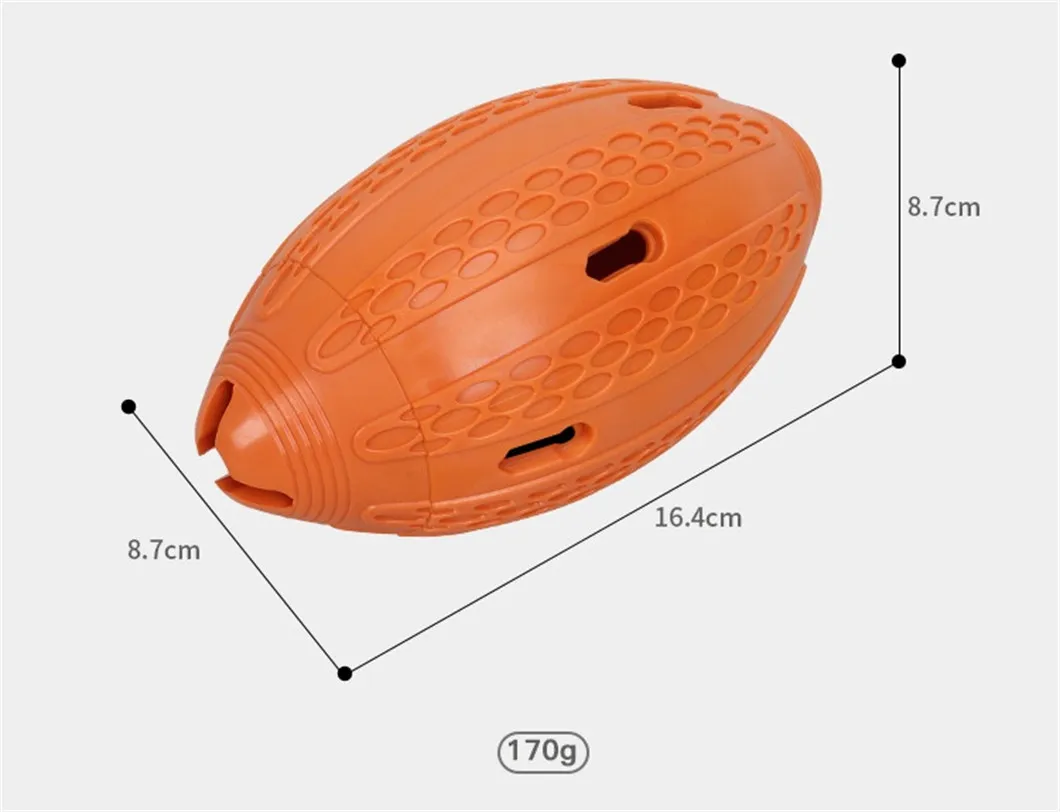 Durable Bite-Resistant Rubber Playing Puppy Chew Ball Safety Funny Football Dog Toy