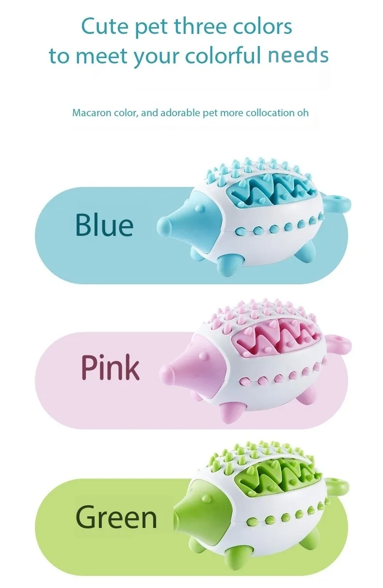 Hedgehog Pet Toy Ball, Treat Dispensing Molar Training Ball for Dogs