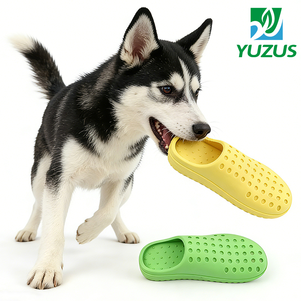 Custom Flavor Eco Friendly Dog Chew Toy High Resilience Rubber Slipper Durable Bite Resistant Training Toy