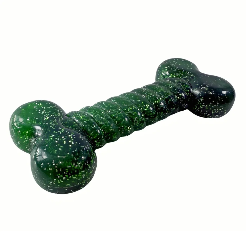 Sparkling Bone Sequin Pet Chew Toy for Puppy Training Fun