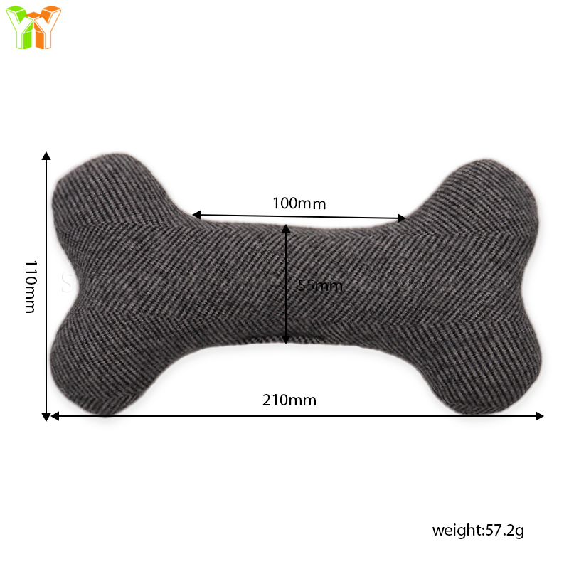 YY Stocked Durable Plush Dog Bone Toy Soft Fabric Dog Chew Toy with Training Features Outdoor Pet Products Gift