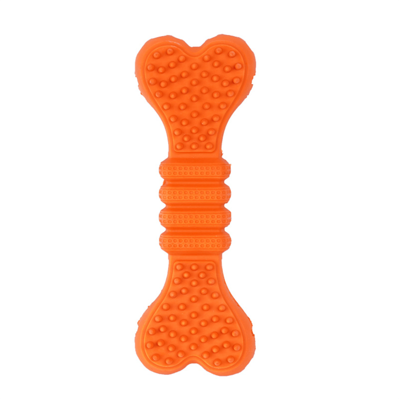 2023 Petisland Wholesale Pet Items Factory Soft Rubber Pet Bone Toys Dental Teeth Mouth Clean Dog Bone Indoor Dog Chew Toys