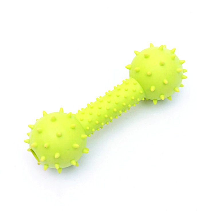 Eco-friendly Rubber Pet Dumbbell Chew Toy Suitable for Dog Cleaning and Agility Training