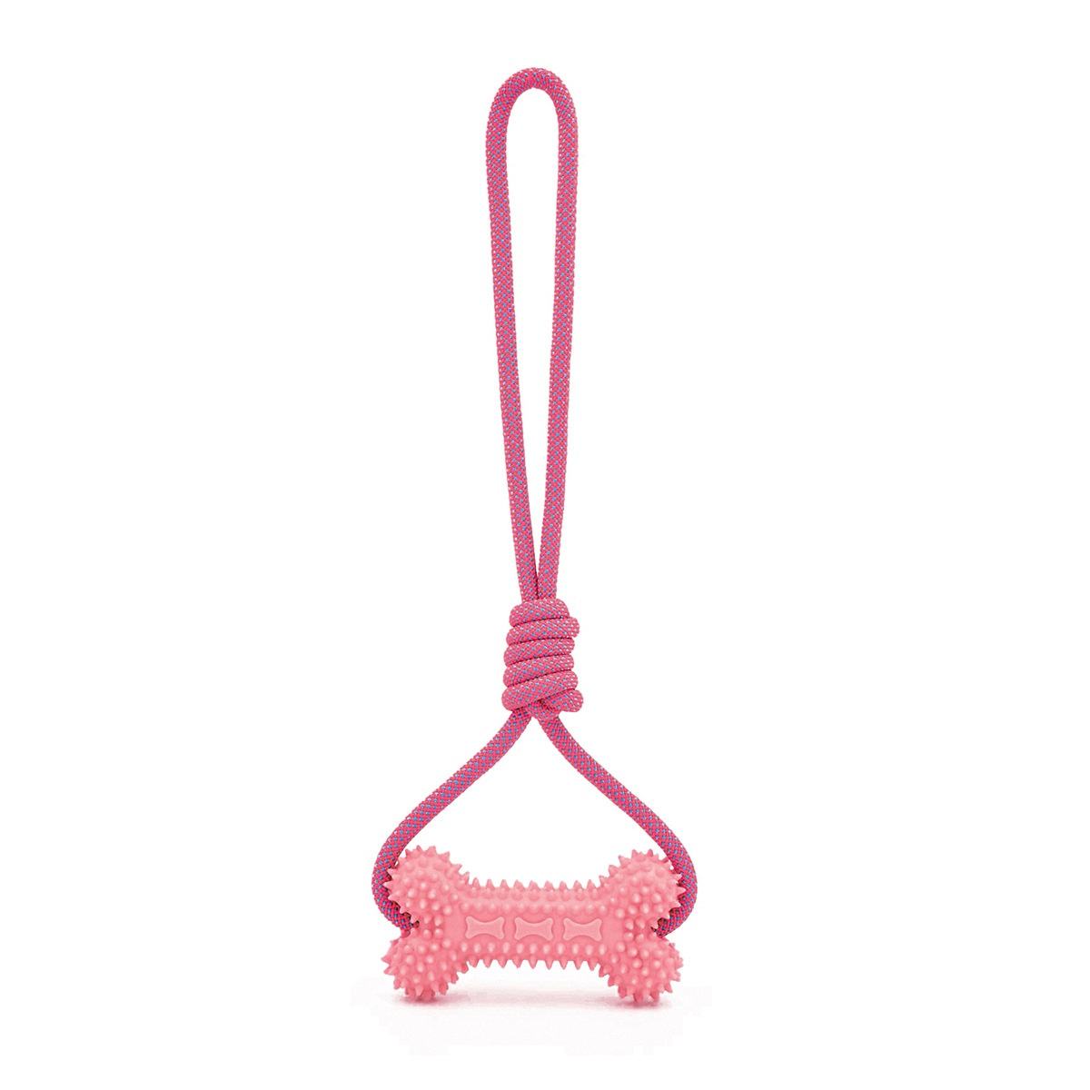 Interactive High Quality Durable Pet Bone Shaped Rubber Chew Dog Toy to Relieve Teeth Grinding Boredom