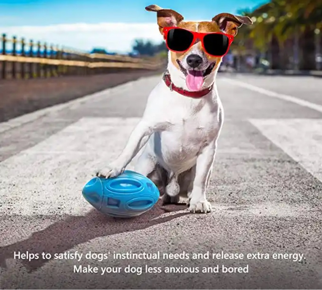Squeaky Dog Toys for Aggressive Chewers Rubber Puppy Chew Ball