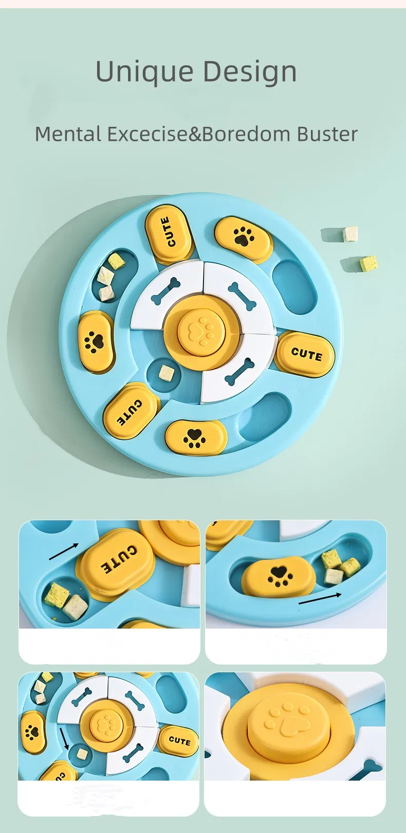Mentally Stimulating Interactive Dog Puzzle Toy Slow Feeder