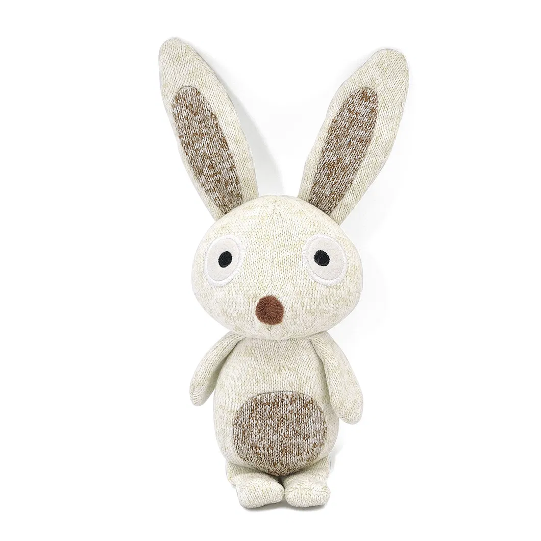 Pet Toys Manufacturers Rabbit Soft Stuffed Chew Squeaky Luxury Custom Bunny Plush Toy Small Knit Dog Toy
