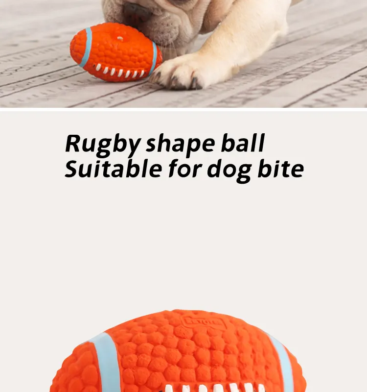 Latex Non-Toxic Rubber Pet Toys Ball Squeaky Dog Chewy Sounds Maker Toys