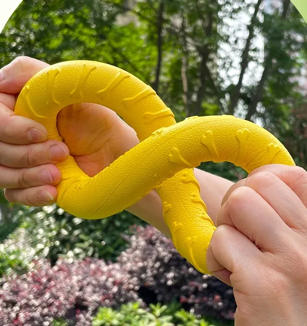 EVA Dog Pull Ring Tug Toy Environmental Protection Tough Bite Game Outdoor