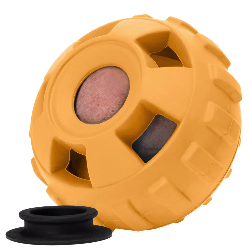 Natural Rubber Dog Chew Toy Ball Durable Cartoon Dog Treat Holes Puzzle Food Dispenser Natural Rubber Dog Toy Ring