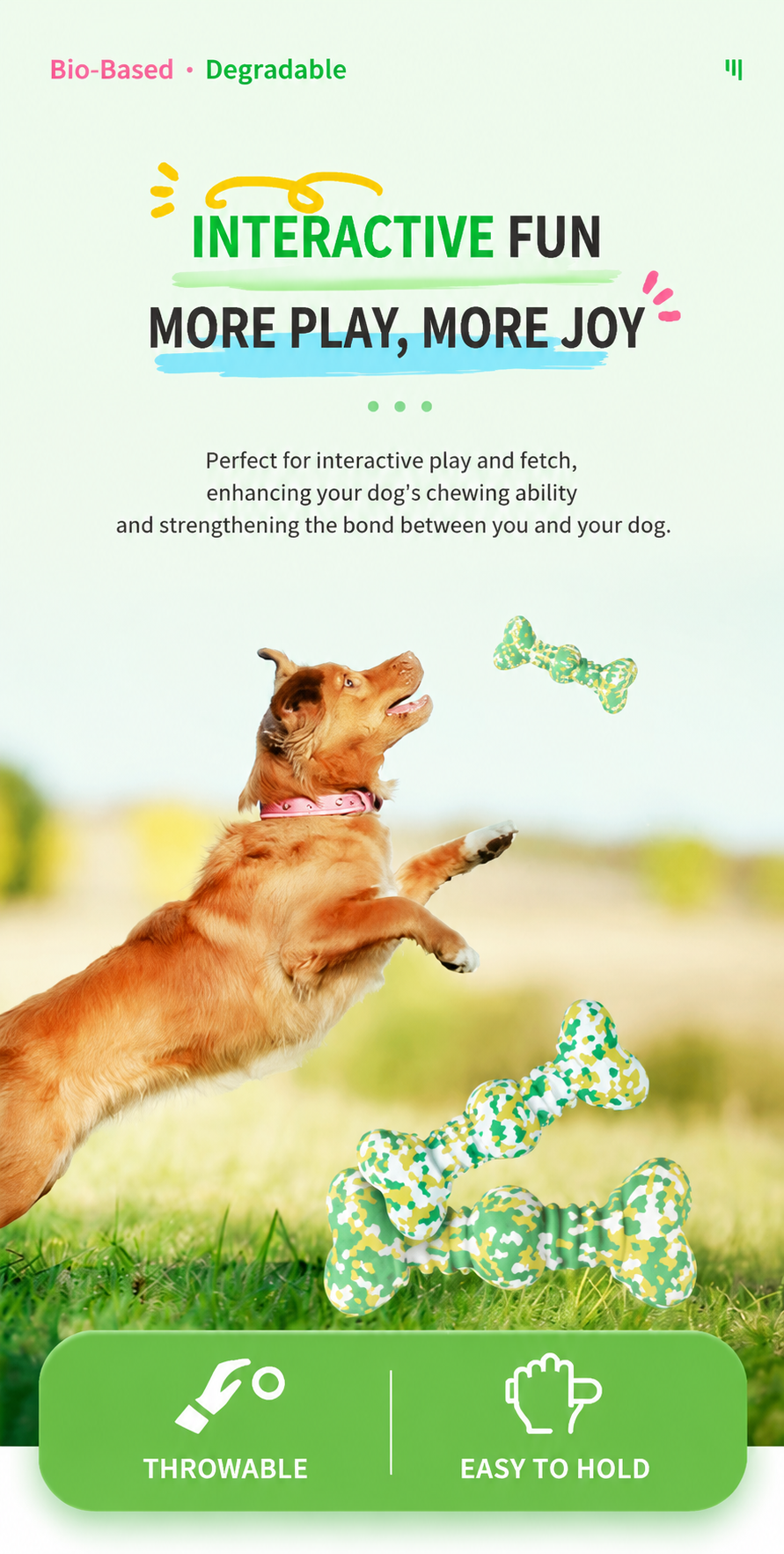 Eco-friendly Multi-Color Natural Rubber Dog Chew Toy safe pet chewing toy Bone-Shaped Grinding Style for Boredom Relief
