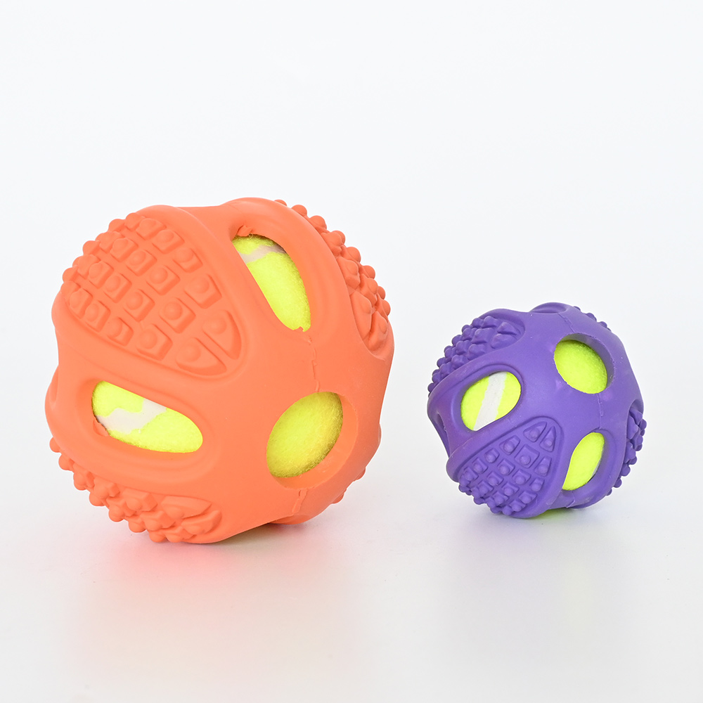 BPA-Free Natural Rubber Dog Ball Classic Style Outdoor Indestructible Pet Interactive &amp; Movement Toy Available in Two Sizes
