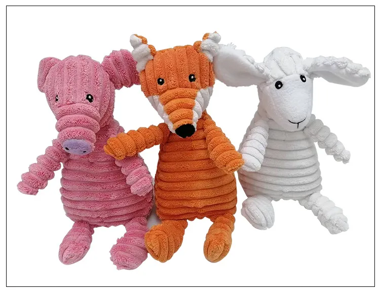 Plush Dog Toy Soft Squeaky Pet Doll for Interactive Play