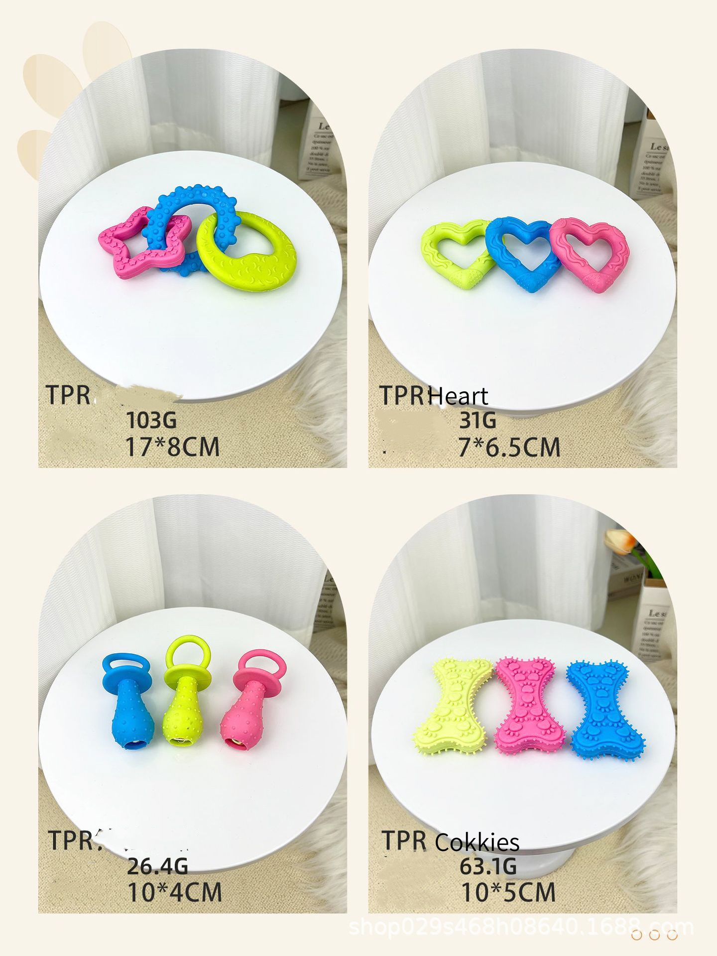 Eco-Friendly Durable TPR Rubber Dog Bite Toy in Classic Fashion Bone Shape for Small Animals Daily Use