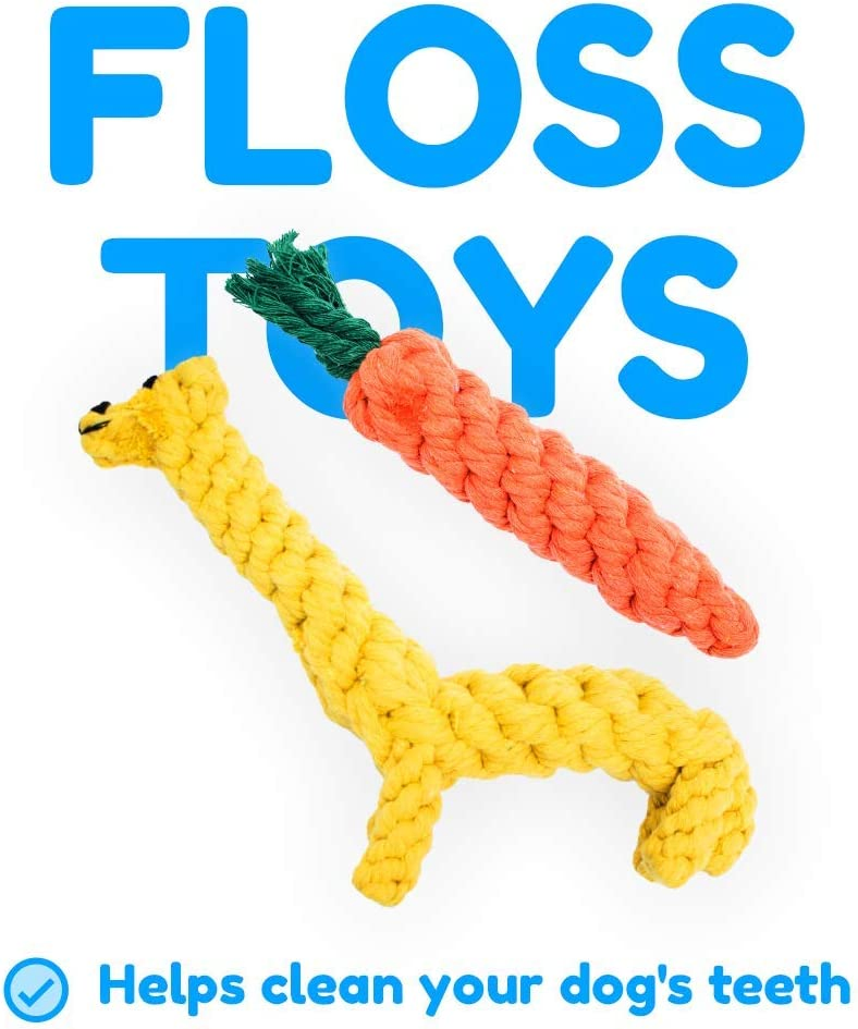 Dog Rope Toys for Aggressive Chewers - Set of 11 Heavy Duty Dental Dog Chew Toys