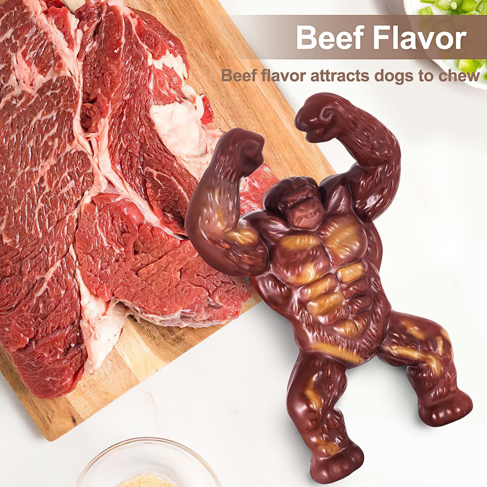 Luxury Nylon Dog Bone Toys Gorilla Shape Dog Chew Toys for Aggressive Chewers Durable Dog Toys Eco-Friendly Teeth Cleaning