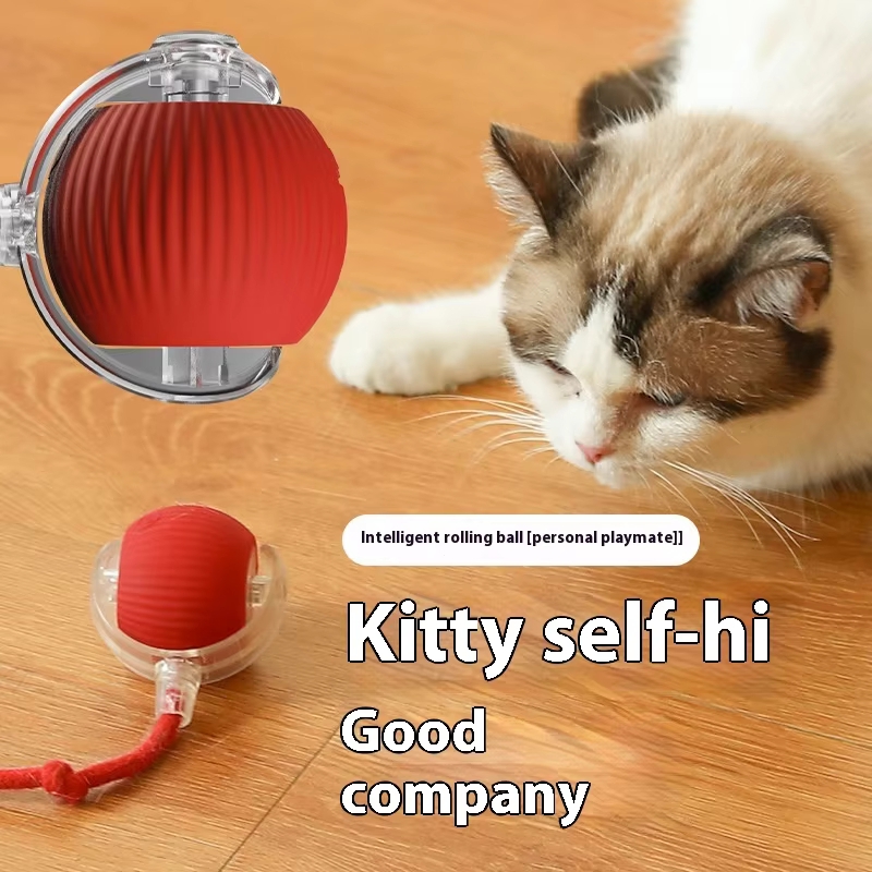 Electric Automatic Rolling Cat Toy Ball Smart Interactive Motion Activate Pet Supplies Rechargeable Anti Bite Cat Dog Training