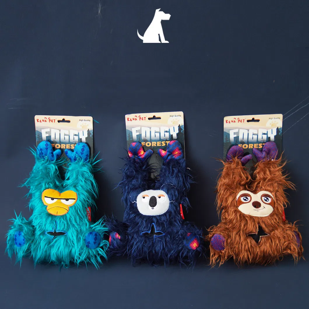 Customized Little Monster Gorilla Shape Plush Toys, Dog Cat Molar Dental Toys, Dog Squeaky Toys