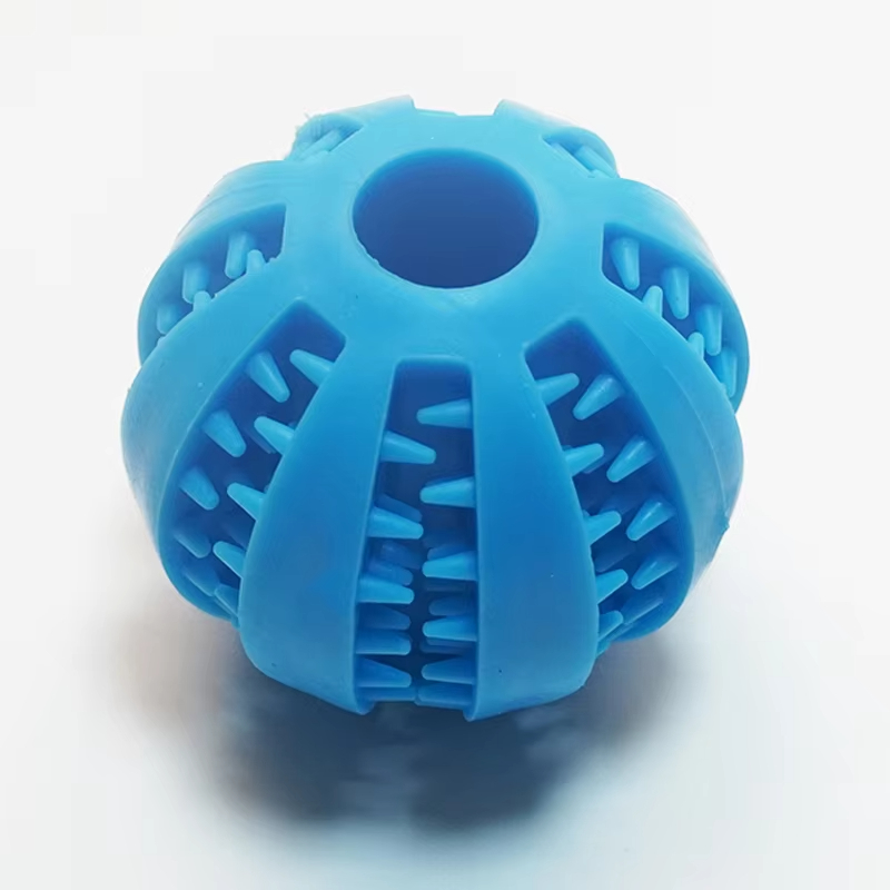 Dog Tooth Cleaning Toy Pet Tpr Bite-Resistant Chew Toys Indestructible Gravity Smart Training Teeth Clean Ball Toys