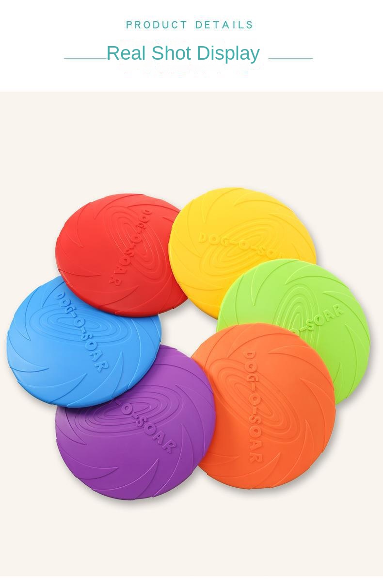 Eco-Friendly Interactive Pet Toy Silicone Dog Biteflying Disc Resistant Floating Training Throwing Toy