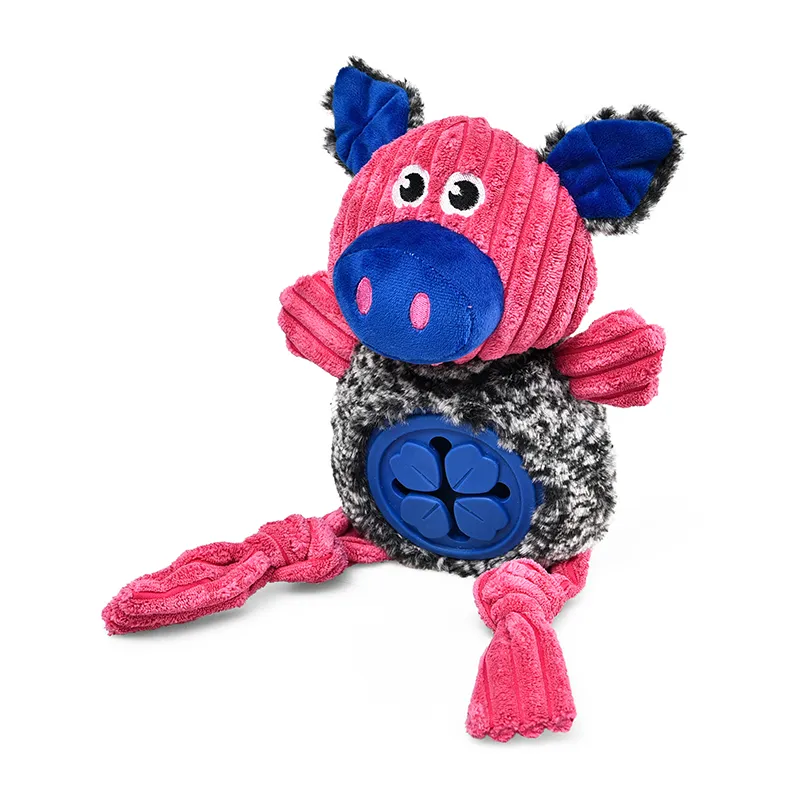 Pet TPR Toy Food Treats Dispensing Squeaky Dog Plush Toy