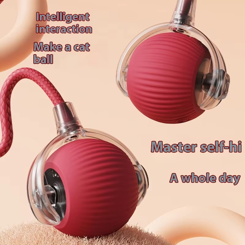 Electric Automatic Rolling Cat Toy Ball Smart Interactive Motion Activate Pet Supplies Rechargeable Anti Bite Cat Dog Training