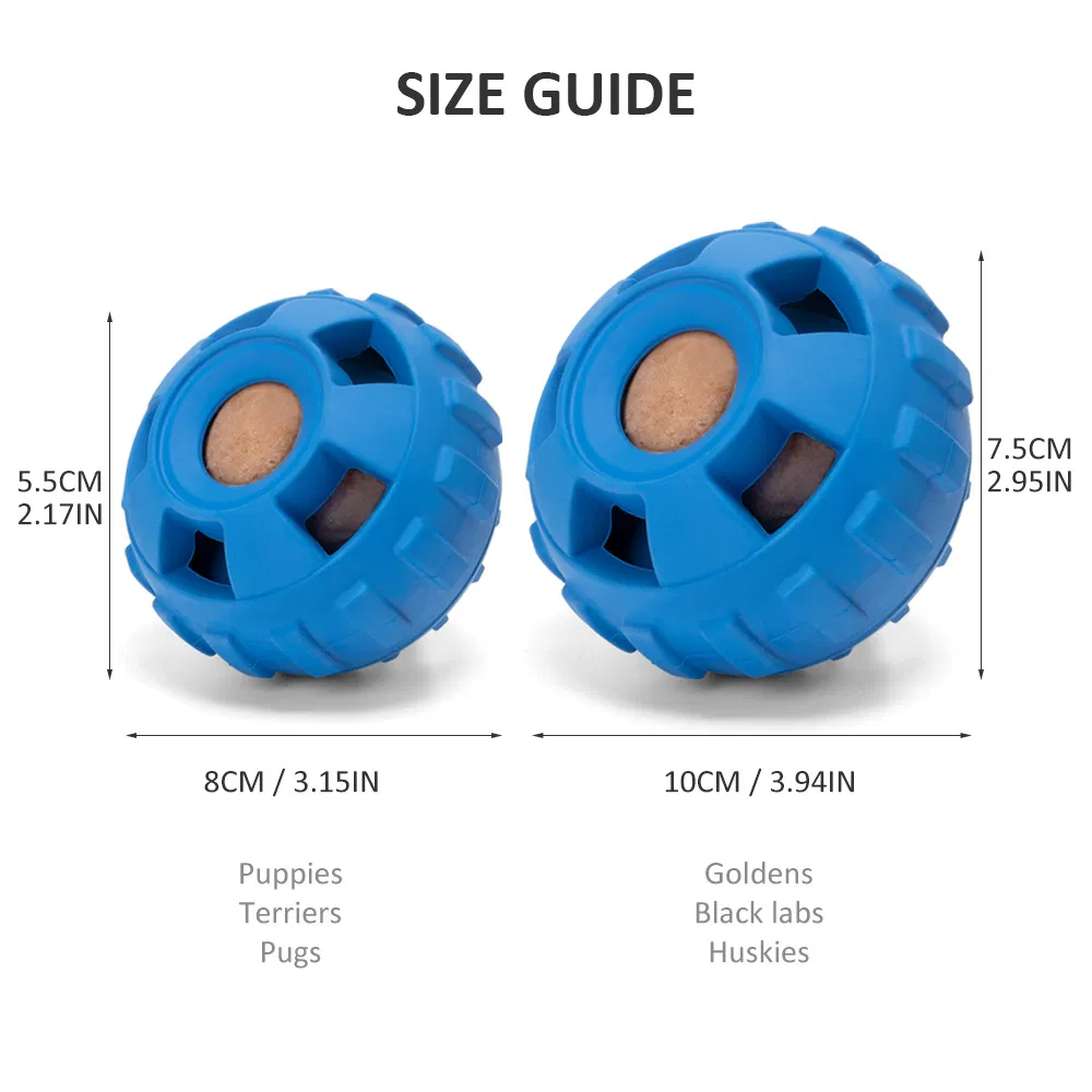 Natural Rubber Dog Chew Toy Ball Durable Cartoon Dog Treat Holes Puzzle Food Dispenser Natural Rubber Dog Toy Ring