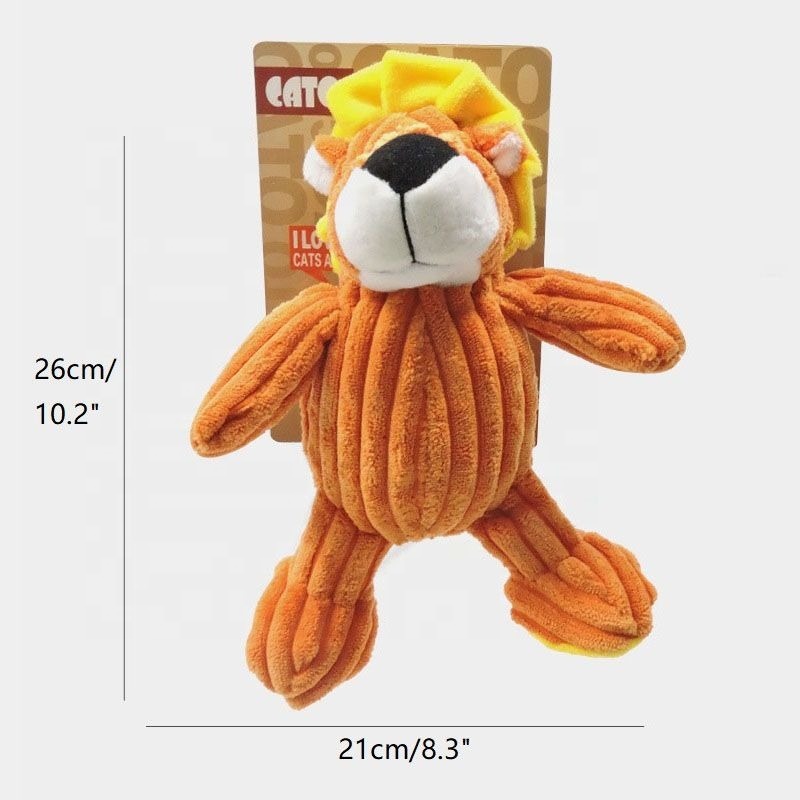 High Quality Durable Cute Cartoon Eco-Friendly Plush Dog Chew Toys French Bulldog Teething Relief Training Boredom Relief Sound