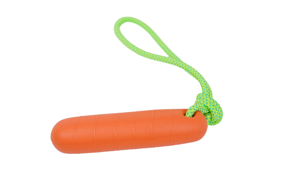 OEM Pet Durable Bite Outdoor Waterproof Beach Water Floating EVA Foam Bumper Interactive Chew Toy Rope Dog Small Training