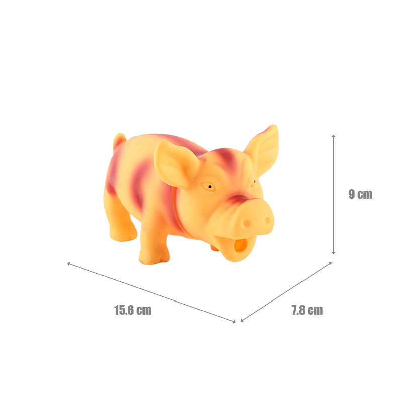 Custom Colors Durable PVC Squeaky Pig Dog Toy Funny Sound Chew Toy for Pets Interactive Vinyl Pet Play Toy