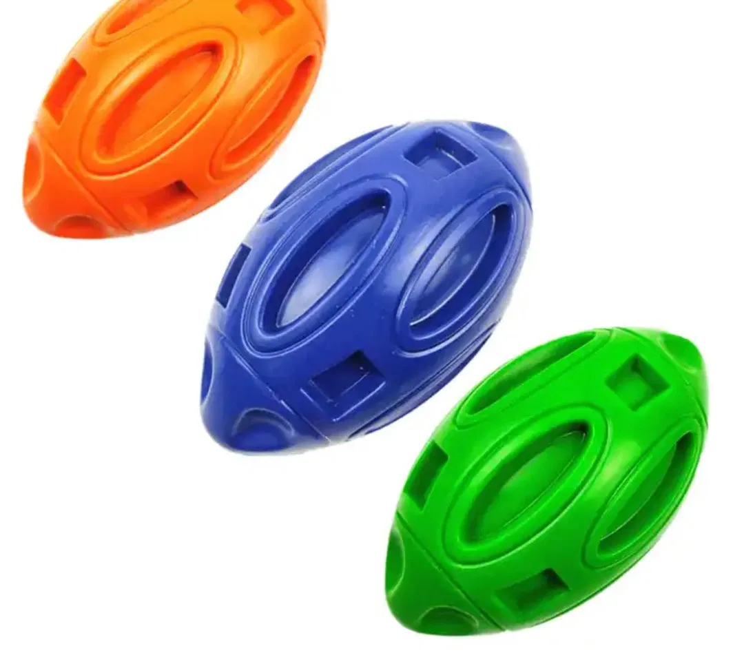 Squeaky Dog Toys for Aggressive Chewers Rubber Puppy Chew Ball