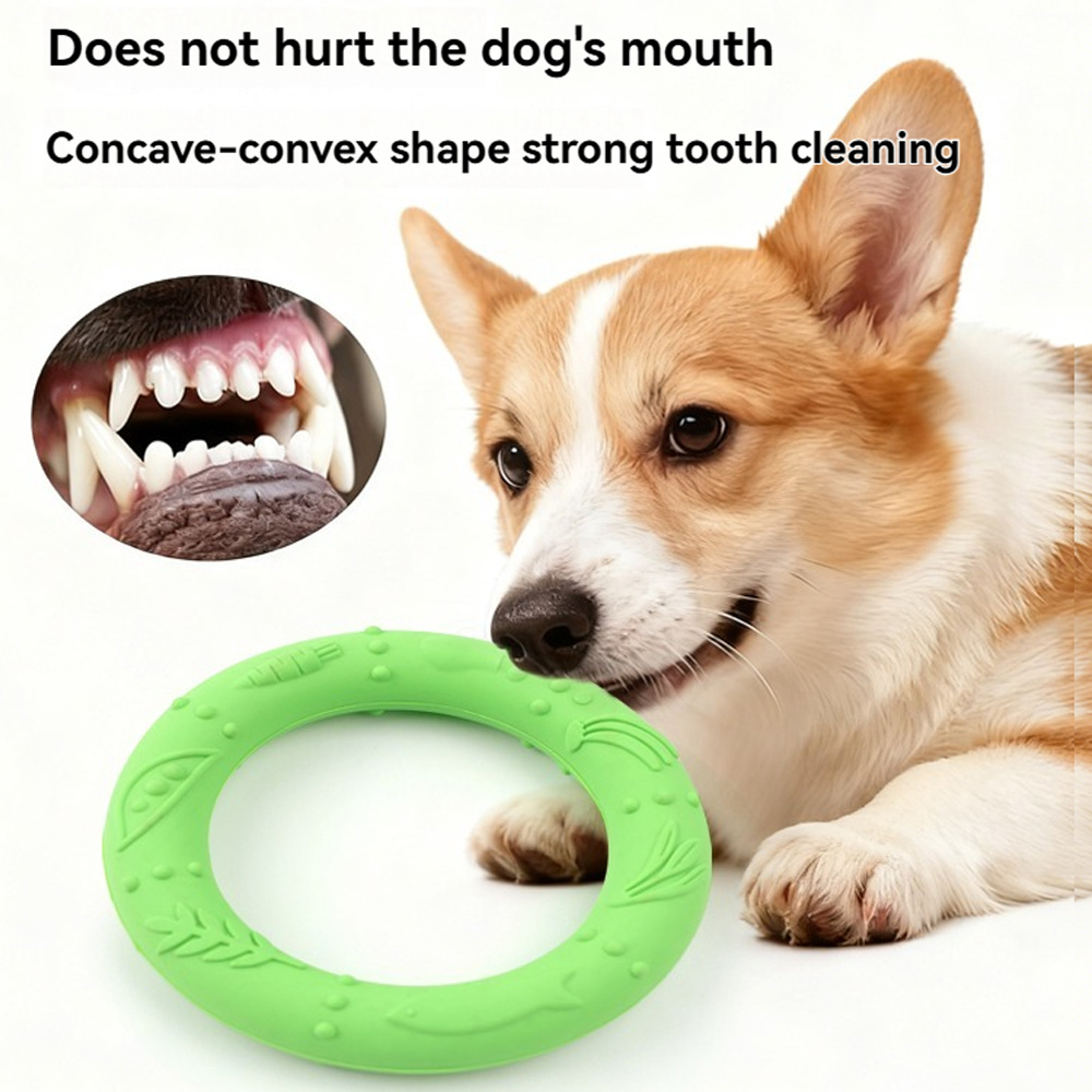 Outdoor Dog Training Toy Interactive Fetch Ring Floating Pull Flying Disc Exercise Dog Toy