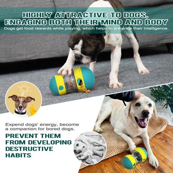 2025 Smart Dog Products Pet Toy Novelties Digestion-Improving Dog Food Dispenser Treat Dispensing Dog Puzzle Balls