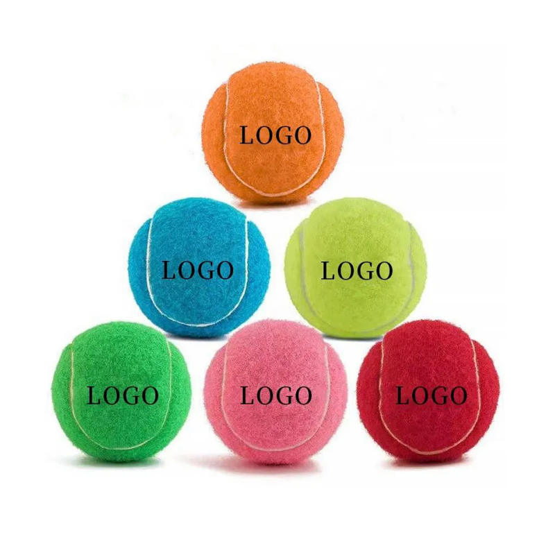 Hot Selling Eco-Friendly Lifelike 12 Colorful Rubber Tennis Ball Chew Toy Training Durable 2.5 Inches Interactive Dog Toy