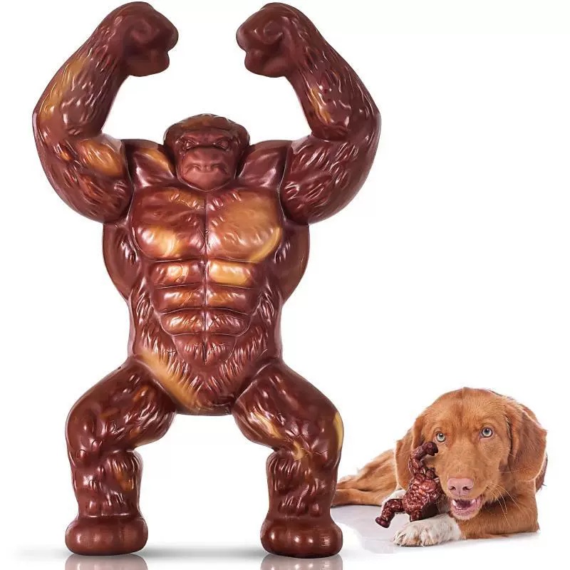 Luxury Nylon Dog Bone Toys Gorilla Shape Dog Chew Toys for Aggressive Chewers Durable Dog Toys Eco-Friendly Teeth Cleaning