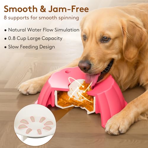 ZMaker New Silicone Dog Licking Ball Bowl 2-in-1 Interactive Dog Lick Bowl Large Capacity Slow Feeder Toy for All Dogs