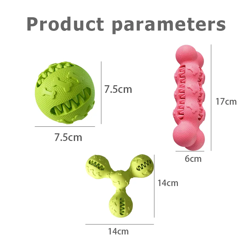 Rubber Toothbrush Dog Bite Dog Chew Toy Food Treat Dispensing Dog Toy